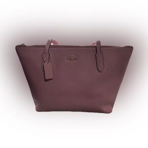 COACH Pink Leather Tote Bag